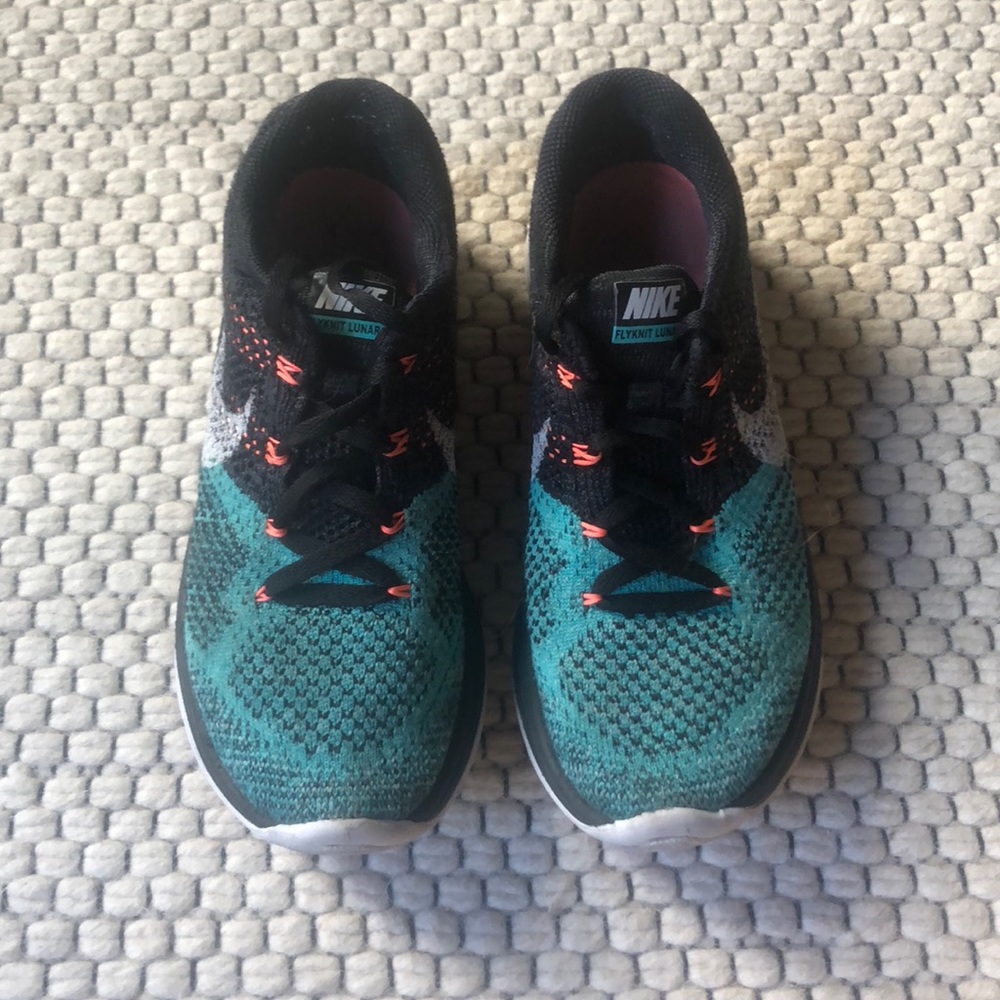 flyknit lunar 3 - black, turquoise & orange